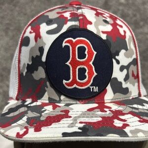 Men’s 6 7/8 Boston Red Sox Camouflage Baseball Cap Upcycled